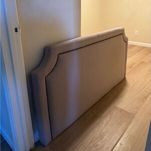 Elegant Beige Upholstered Headboard